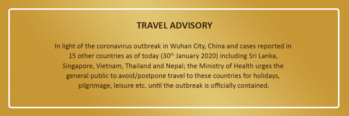 travel advisory corona virus